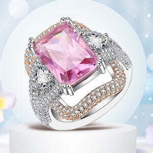 Austrian Crystal Pink Ring-Absolutely Outstanding Design
