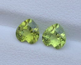 Stunning Heart-Shaped Peridot Twins