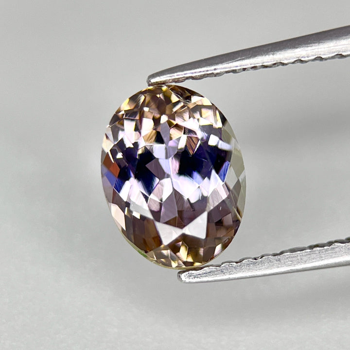 Tanzanite Natural Unheated Yellow Purple color 1.85 CTS.