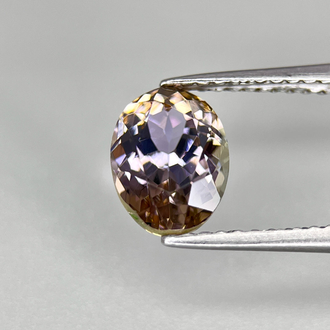 Tanzanite Natural Unheated Yellow Purple color 1.85 CTS.