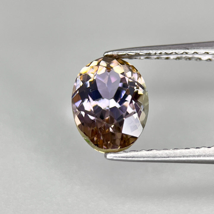 Tanzanite Natural Unheated Yellow Purple color 1.85 CTS.