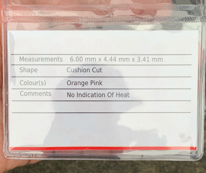 SAPPHIRE CERTIFIED PADPARADSACHA 0.95 CTS