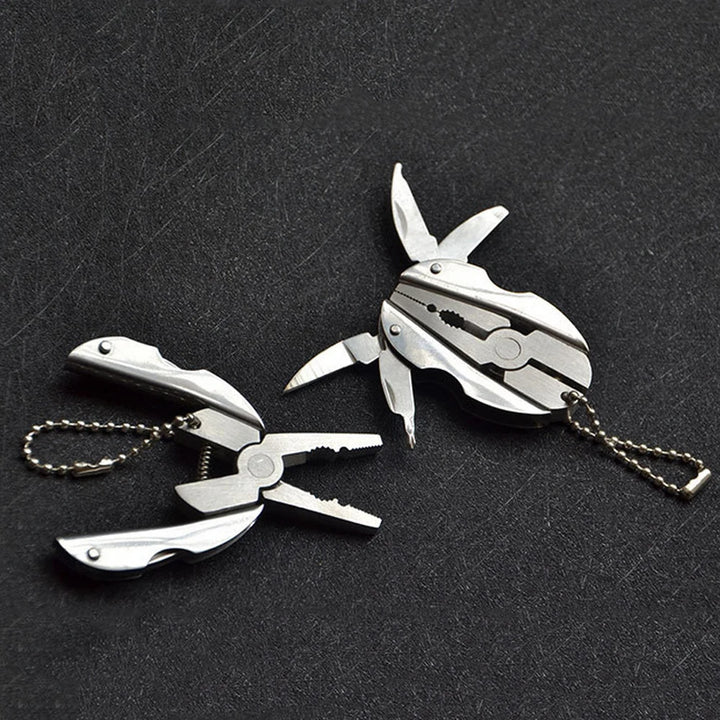 Stainless Steel Portable Pocket Multi Functional Mini Foldaway Keychain
