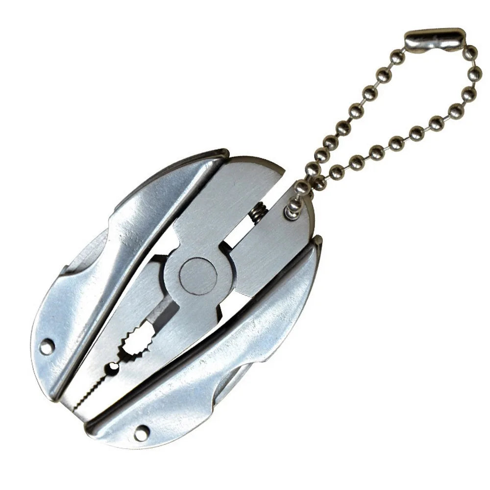 Stainless Steel Portable Pocket Multi Functional Mini Foldaway Keychain