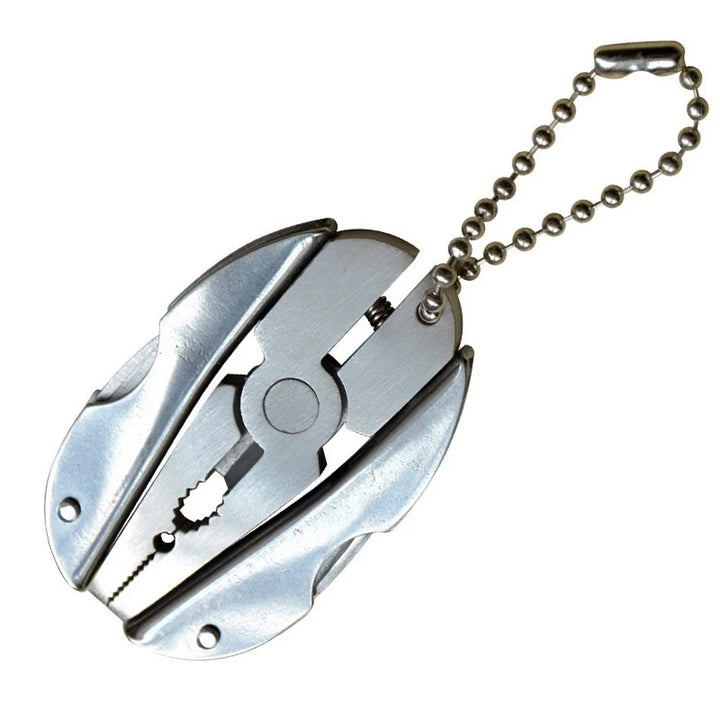 Stainless Steel Portable Pocket Multi Functional Mini Foldaway Keychain