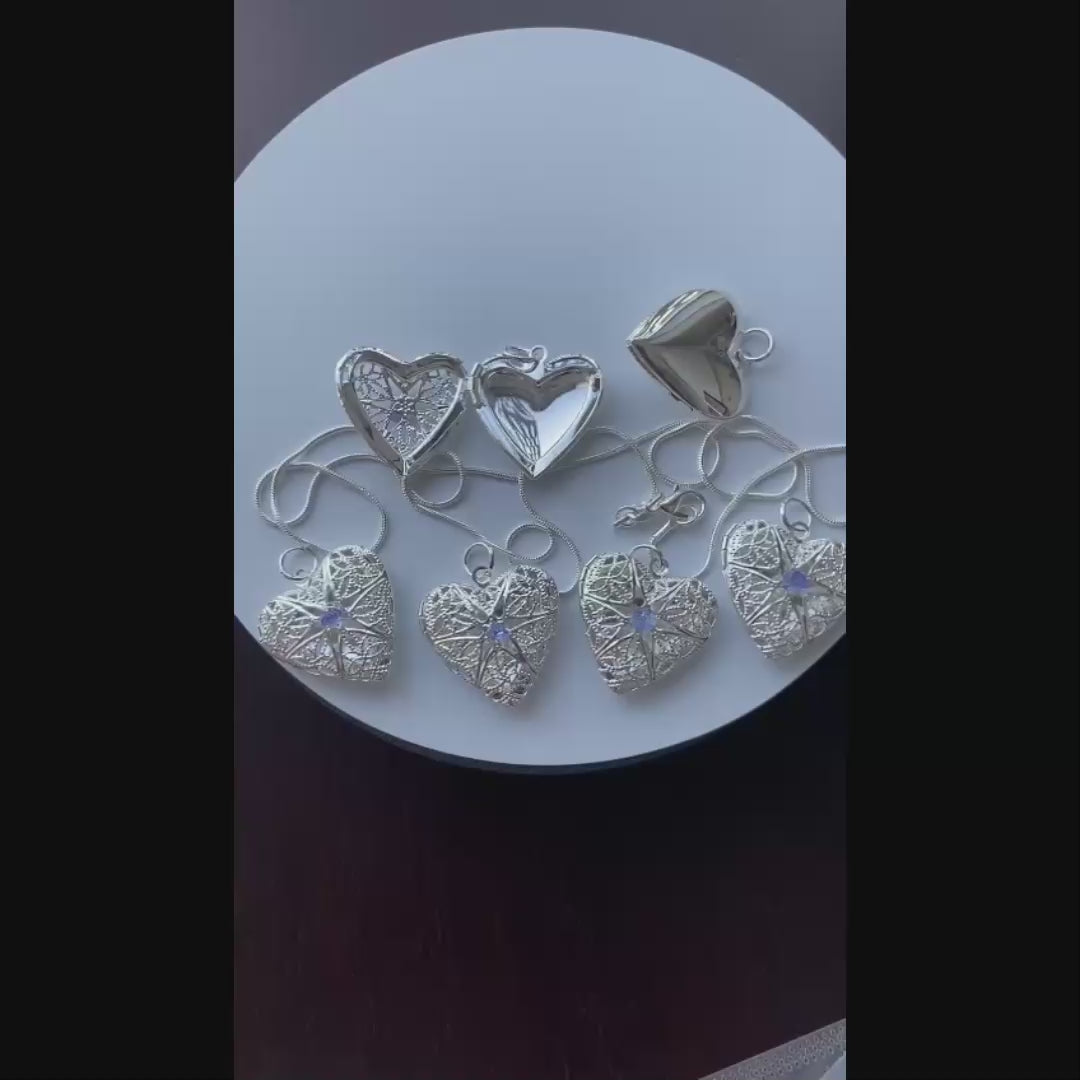 Tanzanite Silver Locket