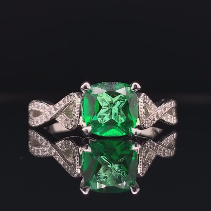 Striking Green Topaz Ring