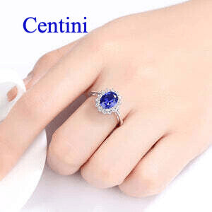 Sterling Silver925  Sapphire Ring