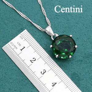 Captivating Tsavorite Green Emerald Color Round Gemstone Set in Sterling Silver Jewelry