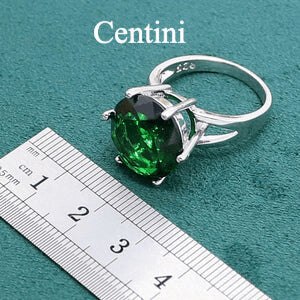 Captivating Tsavorite Green Emerald Color Round Gemstone Set in Sterling Silver Jewelry