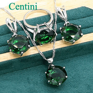 Captivating Tsavorite Green Emerald Color Round Gemstone Set in Sterling Silver Jewelry