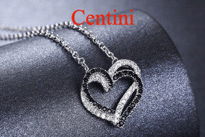 Silver Necklace /Pendant-Two Hearts Joined For Life