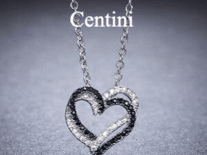 Silver Necklace /Pendant-Two Hearts Joined For Life