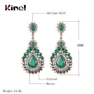 Ethnic Earrings-Luxury Ethnic Green Earrings