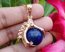 Lapis Lazuli Pendant - 77.950 cts Natural Unheated Dragon Claw Design