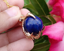 Lapis Lazuli Pendant - 77.950 cts Natural Unheated Dragon Claw Design