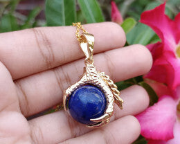 Lapis Lazuli Pendant - 77.950 cts Natural Unheated Dragon Claw Design